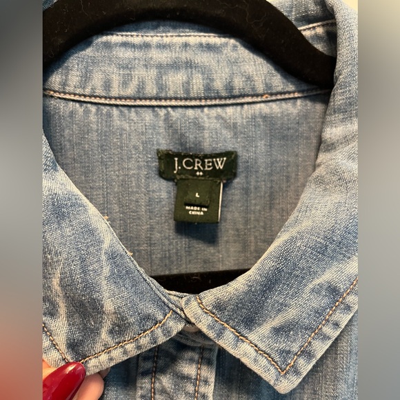 J. Crew Classic Blue Denim Shirt - Picture 2 of 2